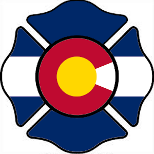 The Colorado Firefighter Magazine logo — Maltese cross with the Colorado flag